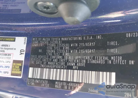 2023 Toyota Corolla Cross Le from USA, damaged, VIN 7MUCAAAG8PV065431